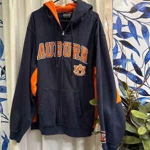 Men’s Vintage Colosseum Blue & Orange Auburn University Full Zip Jacket Size XL